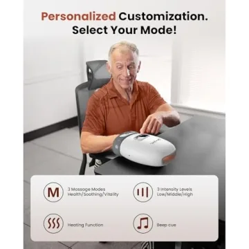 BOB AND BRAD Portable Hand Massager with Heat and Compression