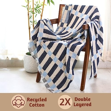 Folkulture Throw Blanket - Recycled Cotton & Stylish Design