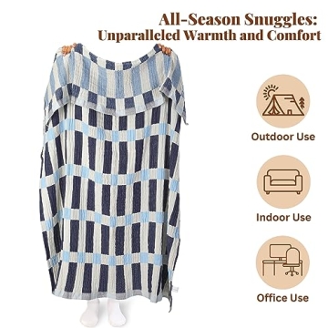 Folkulture Throw Blanket - Recycled Cotton & Stylish Design