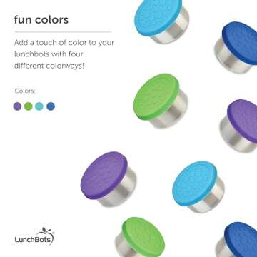 LunchBots 2.5 oz Stainless Steel Snack Containers - Set of 2