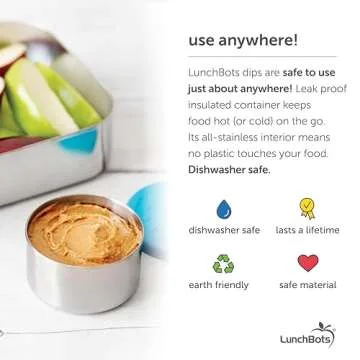 LunchBots 2.5 oz Stainless Steel Snack Containers - Set of 2