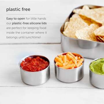 LunchBots 2.5 oz Stainless Steel Snack Containers - Set of 2