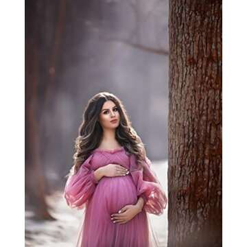 PRESEOSSA Tulle Maternity Dress for Photoshoot
