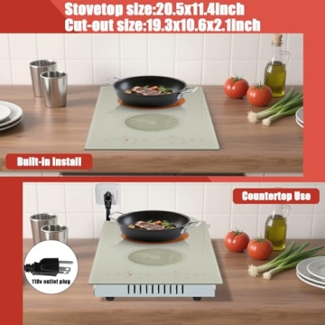Karinear 2 Burners Electric Cooktop Stylish and Safe