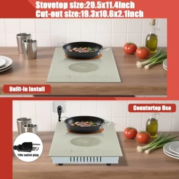 Karinear 2 Burners Electric Cooktop Stylish and Safe