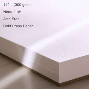 Artisto Watercolor Pads 5.5x8.5”, Pack of 3 (90 Sheets), Spiral Bound, Acid-Free Paper, 140lb (300gsm), Perfect for Most Wet & Dry Media, Ideal for Beginners, Artists & Professionals