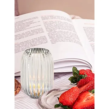 Elegant Clear Optical Glass Votive Holder for Weddings