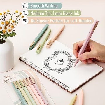 Stylish Mr. Pen Aesthetic Black Ink Pens - No Bleed, Fast Drying