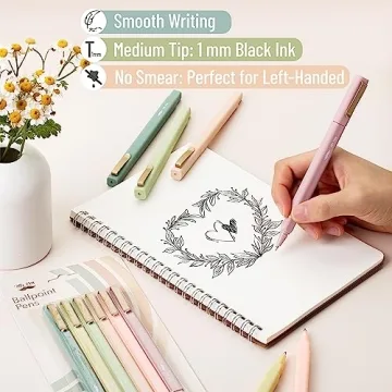 Stylish Mr. Pen Aesthetic Black Ink Pens - No Bleed, Fast Drying