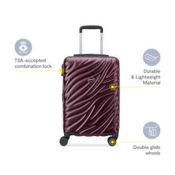 DELSEY PARIS Alexis Hardside 3-Piece Luggage Set - Lightweight & Expandable