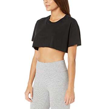 Bestisun Cropped Workout Tops for Women Sexy Yoga Short Sleeve Crop Tops Exercise Running Shirts Gym Wear Sports Yoga T-Shirts for Women Black S