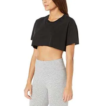 Bestisun Cropped Workout Tops for Women Sexy Yoga Short Sleeve Crop Tops Exercise Running Shirts Gym Wear Sports Yoga T-Shirts for Women Black S