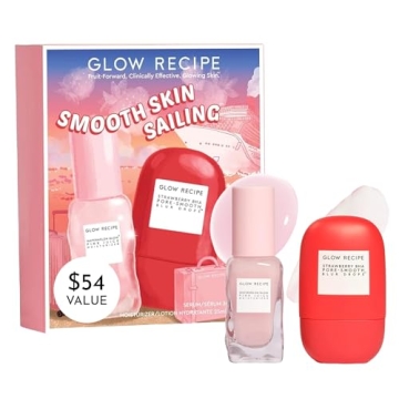 Glow Recipe Smooth Skin Sailing Skincare Set - Watermelon Glow Pink Juice Facial Moisturizer + Silic...