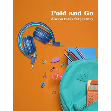 iClever Kids Bluetooth Headphones Safe Volume LED Lights