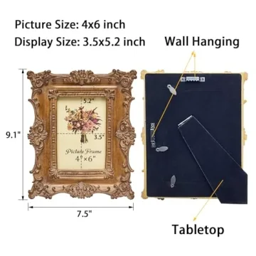 Elegantly Crafted JANDERART Vintage Picture Frame 4x6