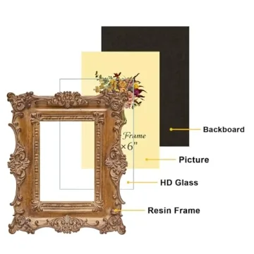 Elegantly Crafted JANDERART Vintage Picture Frame 4x6