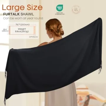 FURTALK Women's Pashmina Shawls for Weddings