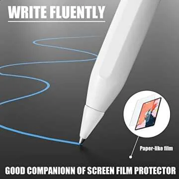 REEYEAR Realistic Fine Point Pencil Tips fits for Apple Pencil 2nd 1st Generation USB-C Version, Fine Tips Paperfeel Ipad Pro Pen 1st 2 Gen Replacement Nibs fits for Artists,Note-takers,White