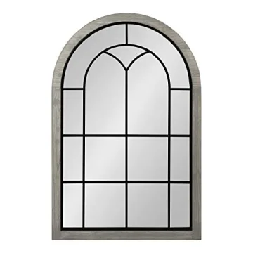 Kate and Laurel Joffrey Arched Mirror Rustic Gray 24x36