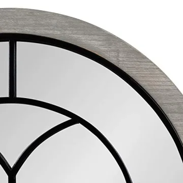 Kate and Laurel Joffrey Arched Mirror Rustic Gray 24x36