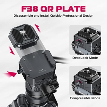 ULANZI F38 Video Travel Tripod 61.4" Lightweight Carbon Fiber