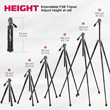 ULANZI F38 Video Travel Tripod 61.4" Lightweight Carbon Fiber