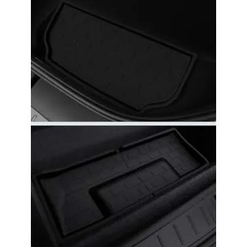 BASENOR 10PCS Tesla Model X Floor Mats 7-Seater All Weather Cargo Liner Mat XPE Car Mats Anti-Slip Trunk Mat Back Seat Cover Model X Plaid Accessories 2022-2025