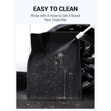 BASENOR 10PCS Tesla Model X Floor Mats 7-Seater All Weather Cargo Liner Mat XPE Car Mats Anti-Slip Trunk Mat Back Seat Cover Model X Plaid Accessories 2022-2025