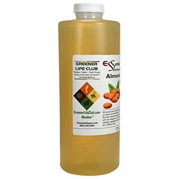 Essential Depot Almond Sweet Oil - 1 Quart - 32 oz - safety sealed HDPE container with resealable ca...