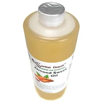 Essential Depot Almond Sweet Oil - 1 Quart - 32 oz - safety sealed HDPE container with resealable cap - 100% Pure and Natural for Hair, Skin, Massage and Cooking