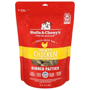 Stella & Chewy's Freeze Dried Raw Dinner Patties – Grain Free Dog Food, Protein Rich Chewy’s Chi...