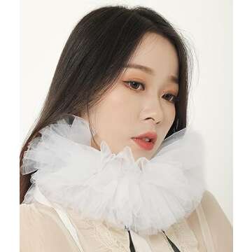 KOGOGO Victorian Ruffle Collar Costume Neckwear