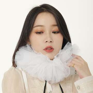 KOGOGO Victorian Ruffle Collar Costume Neckwear