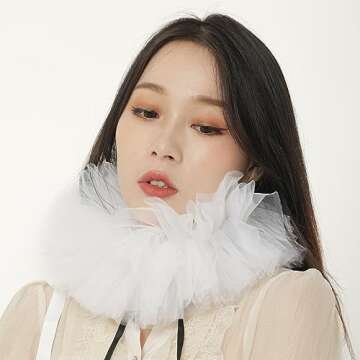 KOGOGO Victorian Ruffle Collar Costume Neckwear