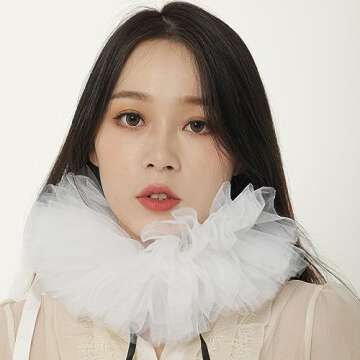 KOGOGO Victorian Ruffle Collar Costume Neckwear