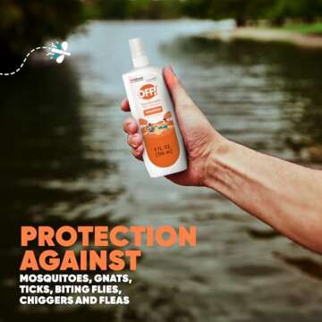 OFF! Family Care Insect & Mosquito Repellent Spritz, Bug Spray Containing 7% DEET, Unscented Repellent with Aloe Vera Protects Against Mosquitoes, 9 Oz