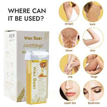 Wax Bear Roll On Depilatory Roller Wax Kit for Sensitive Skin
