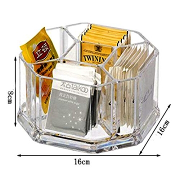 Yakri Acrylic Tea Bag Organizer - Stylish Clear Storage Solution