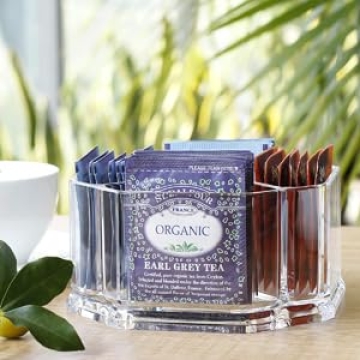 Yakri Acrylic Tea Bag Organizer - Stylish Clear Storage Solution