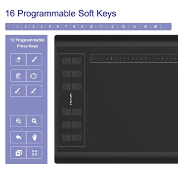 HUION H1060P Graphics Drawing Tablet - 8192 Pressure Sensitivity