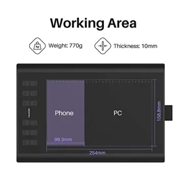 HUION H1060P Graphics Drawing Tablet - 8192 Pressure Sensitivity