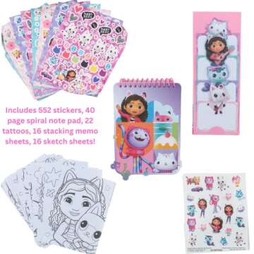 Innovative Designs Gabby's Dollhouse Creativity Fun Kids Art Set for Coloring, Painting, and Crafts