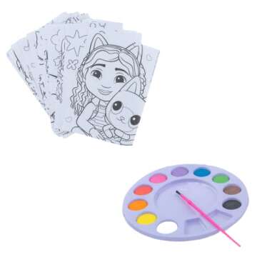 Innovative Designs Gabby's Dollhouse Creativity Fun Kids Art Set for Coloring, Painting, and Crafts