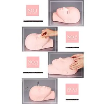 Yephets Pro Training Mannequin Flat Head Practice Make Up Eye Lashes Eyelash Extensions,Practice Training Head Manikin Cosmetology Mannequin Doll Face Head-2 Pack