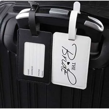 Honeymoon Luggage Tags,The Bride The Groom Wedding Bridal Shower Gift Travel Tag