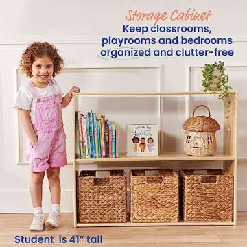 ECR4Kids Streamline 2-Shelf Storage Cabinet, Safe & Stylish