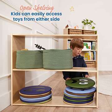 ECR4Kids Streamline 2-Shelf Storage Cabinet, Safe & Stylish