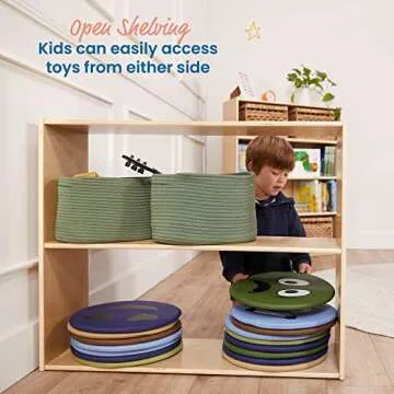 ECR4Kids Streamline 2-Shelf Storage Cabinet, Safe & Stylish