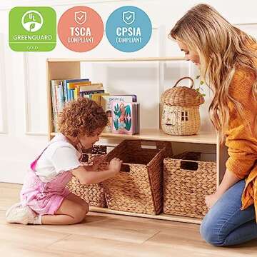 ECR4Kids Streamline 2-Shelf Storage Cabinet, Safe & Stylish