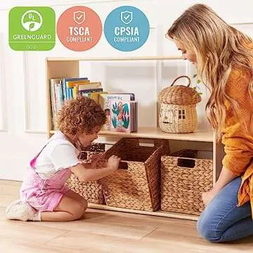 ECR4Kids Streamline 2-Shelf Storage Cabinet, Safe & Stylish